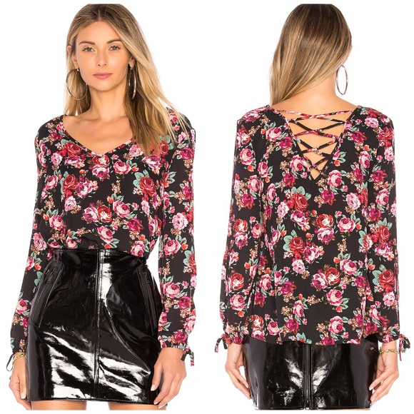 Jack by BB Dakota Tops - NWT Jack By BB Dakota Adorlee Top Floral Black